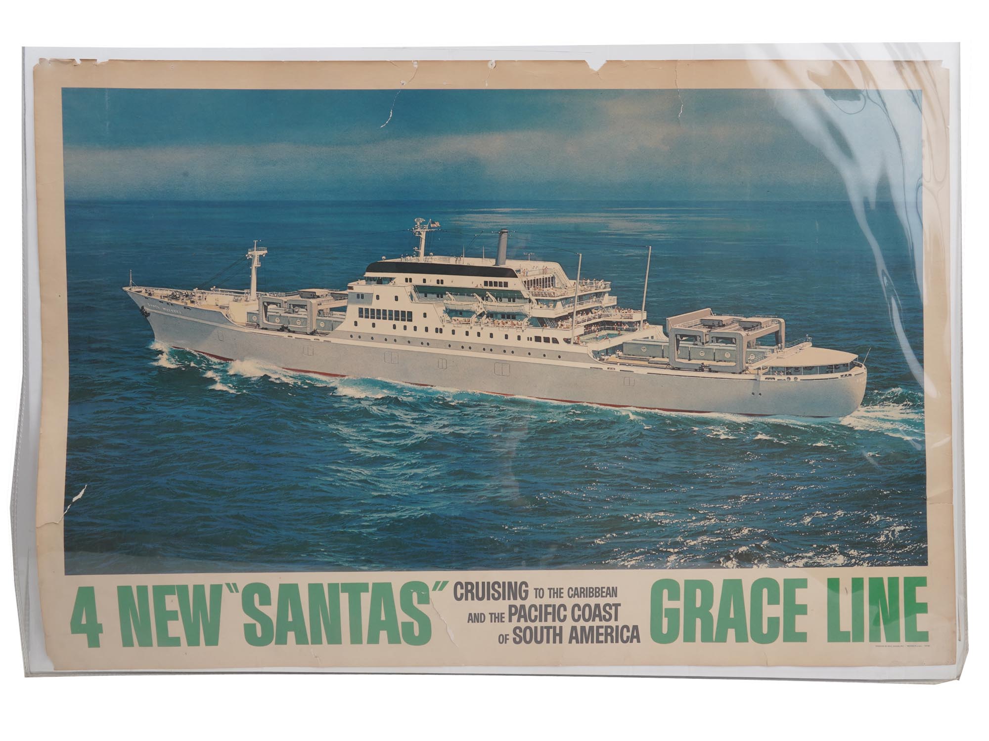 ORIGINAL GRACE LINE ADVERTISEMENT TRAVEL POSTER PIC-0